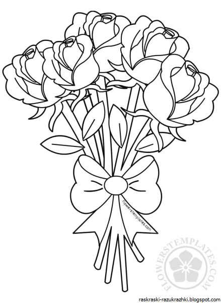 Раскраска тюльпаны в вазе