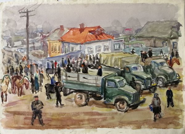 Базарный день рисунок