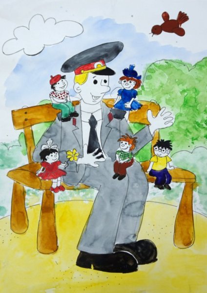 Рисование с детьми на тему полиция