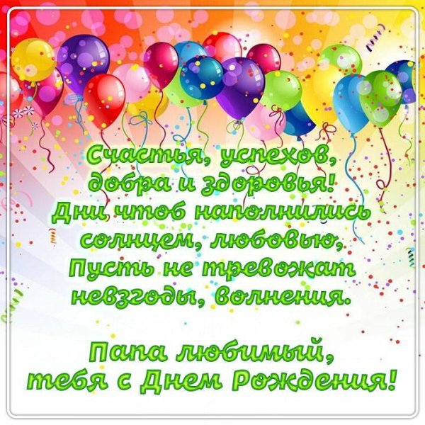 Открытки с днём рождения папе