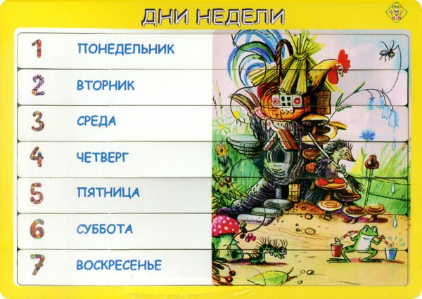 Дни недели для детей