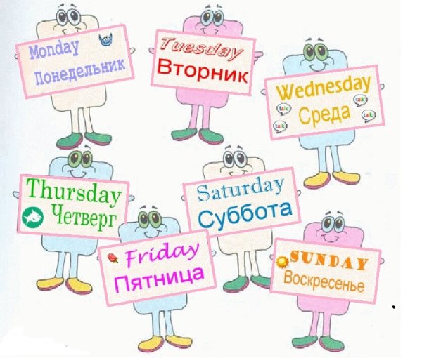 Дни недели на англиско