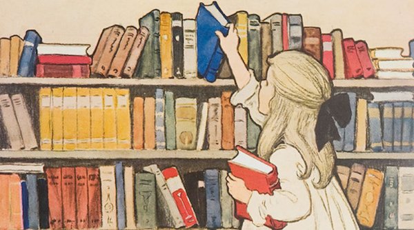 Книжная полка с детскими книгами