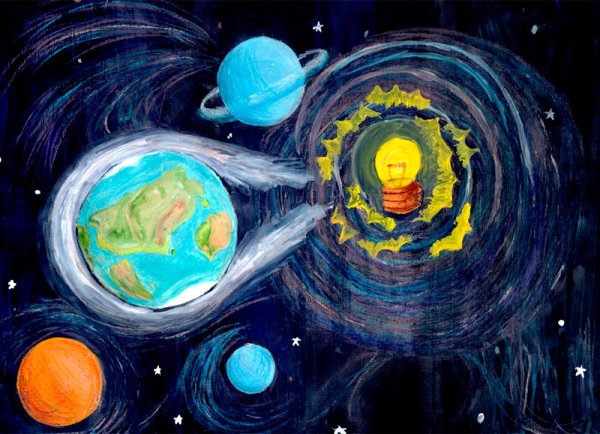 Детские рисунки ко Дню Энергетика