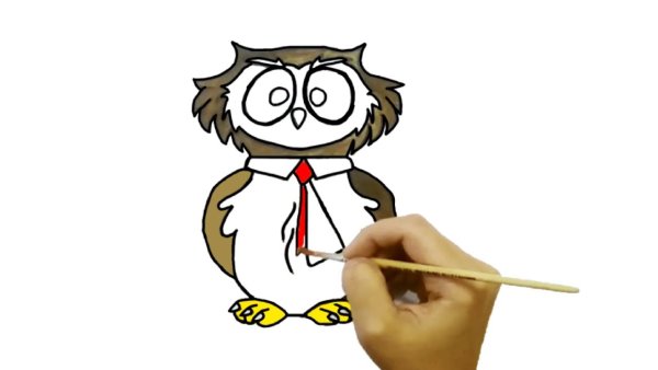 Совушка на день учителя срисовать