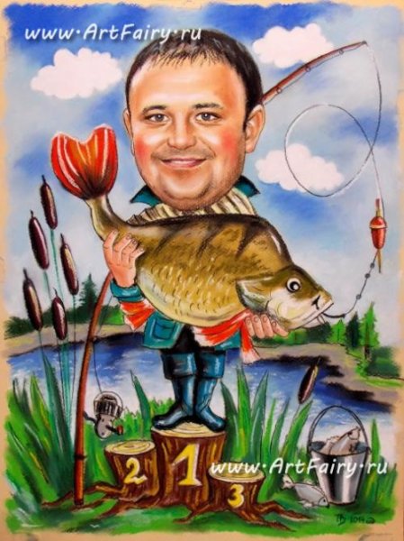 Шаржи на рыбаков