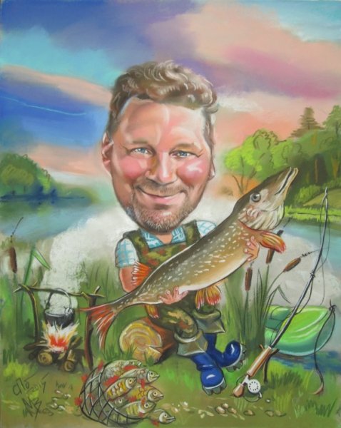 Шарж рыбалка