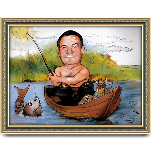 Торт для рыбака кремовый