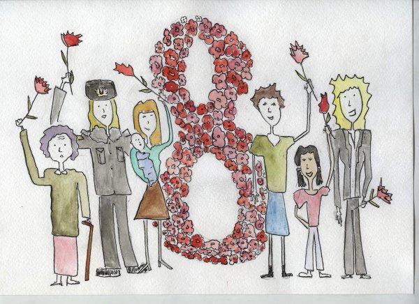 Международному женскому Дню классный рисунок