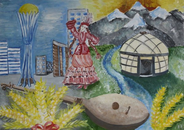 Казахстан рисунок