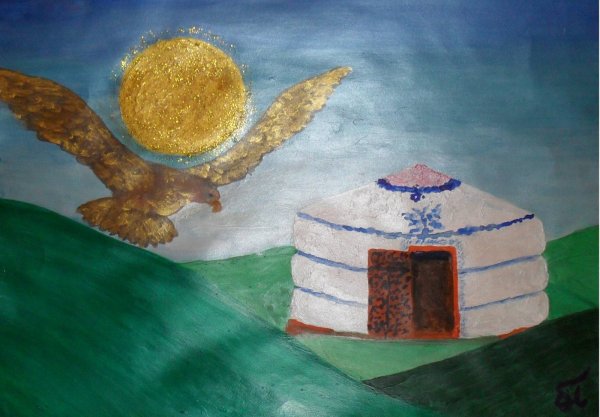 Казахстан рисунок