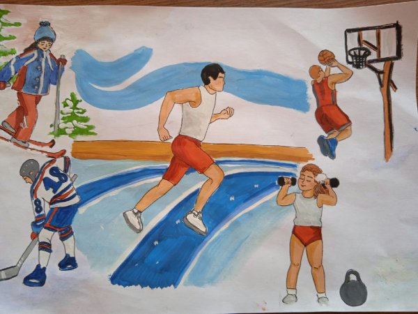 Рисунок на тему чтобы быть здоровым