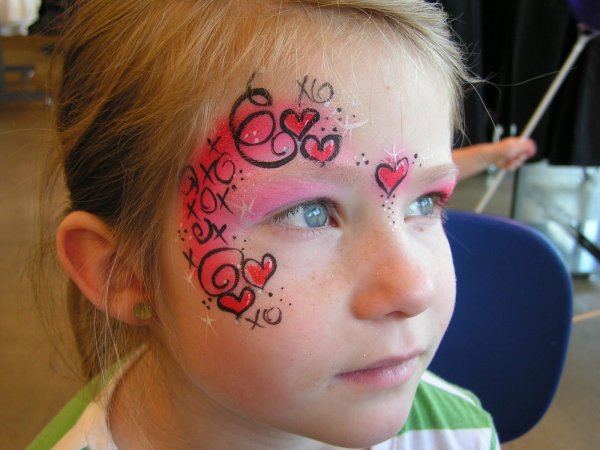 Аквагрим на день Святого Валентина