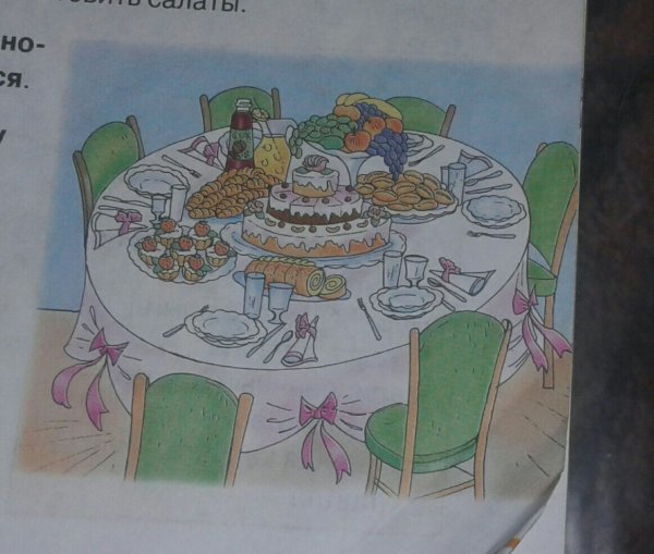 Нарисуй праздничный стол