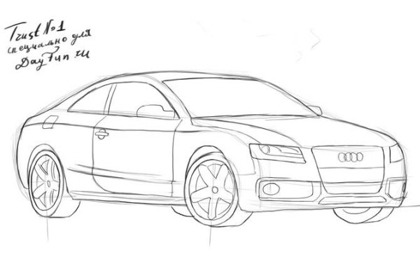 Рисунки машин для срисовки легкие