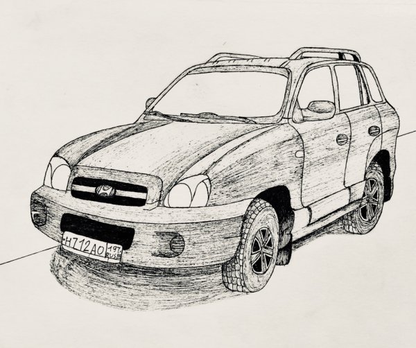 Рисунок папе на день рождения машина