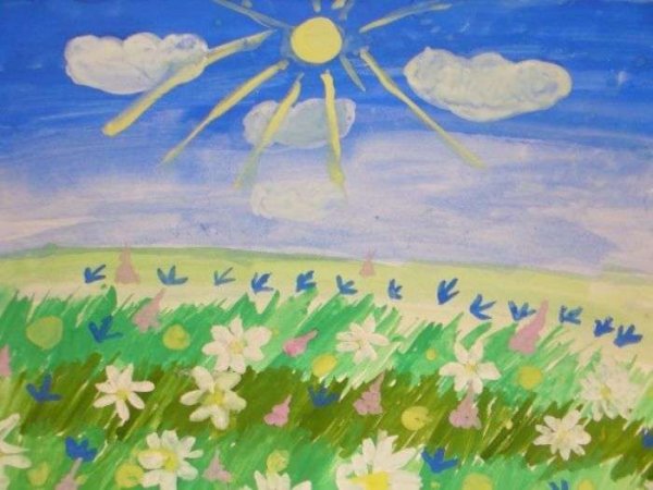 Рисование на тему Здравствуй лето