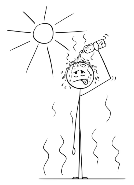 Жара иллюстрация