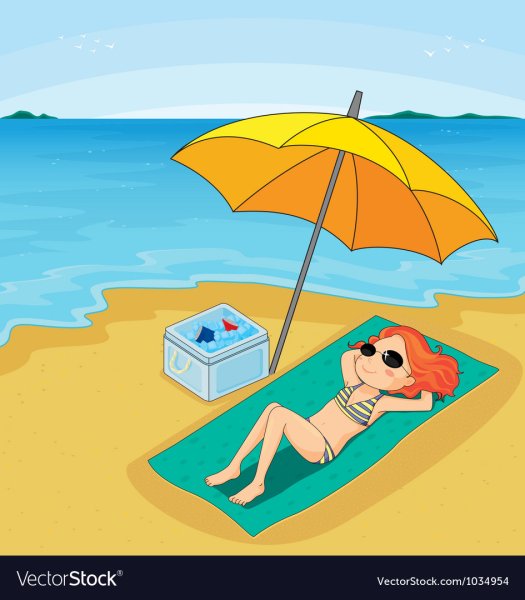 Нарисовать людей на пляже