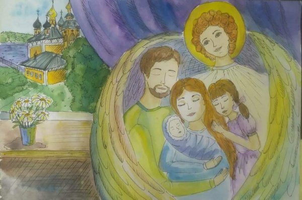 День семьи любви и верности рисунки