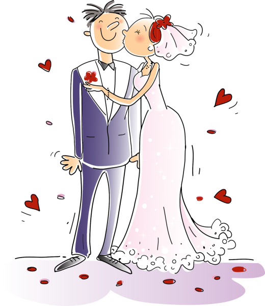 Мультяшные молодожены