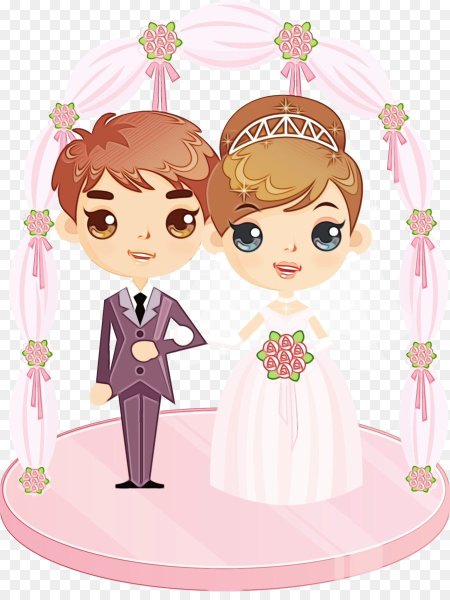 Жених и невеста нарисованные