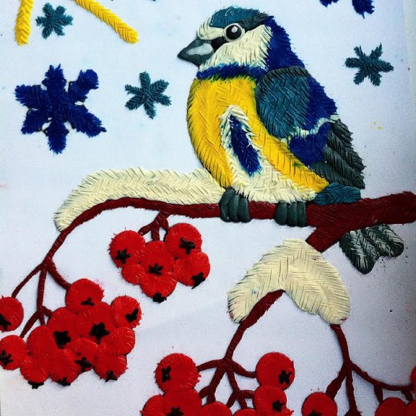 Пластилинография птицы