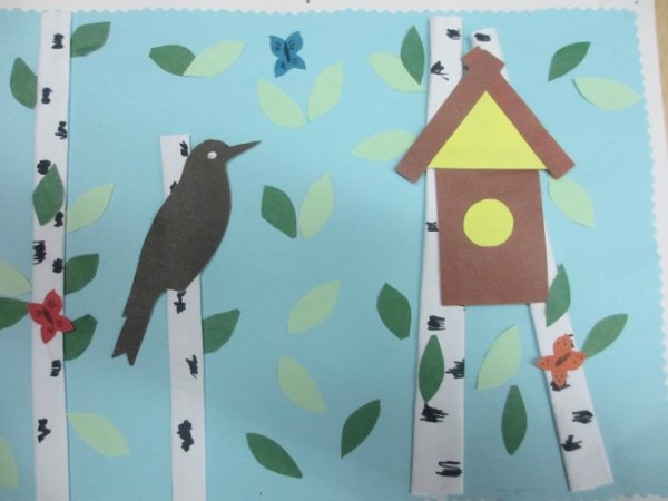 Весенняя аппликация в подготовительной группе