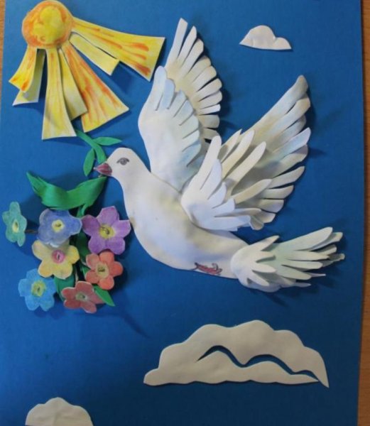 Голубь мира поделка