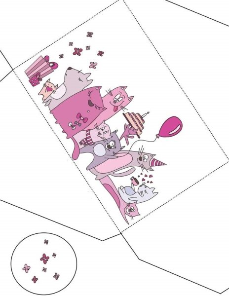 Узор на конверт с днем рождения