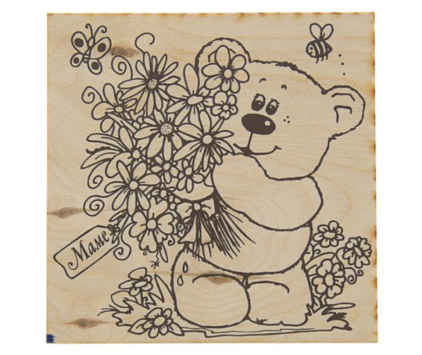 Мишка для выжигания по дереву