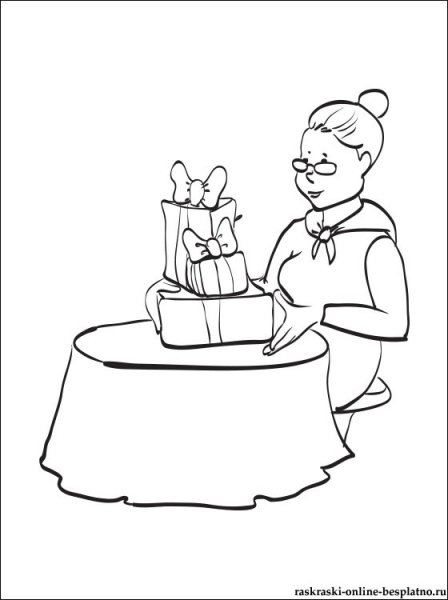 Бабушка рисунок