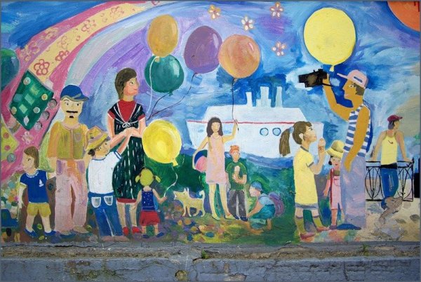 Рисование «Первомайский праздник в городе (в поселке)»