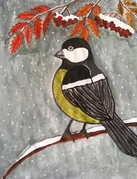 Аппликация на тему Синичкин день