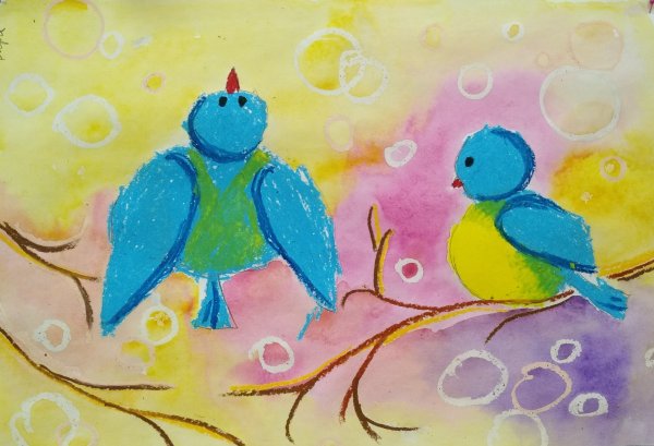 Синичкин день рисунок детский