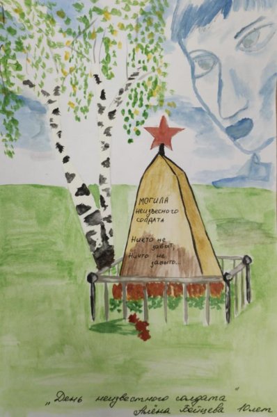 Рисование неизвестный солдат