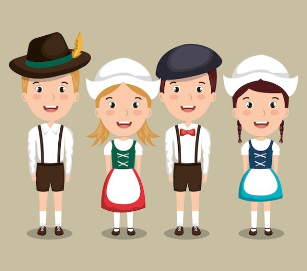 Баварец в костюме вектор