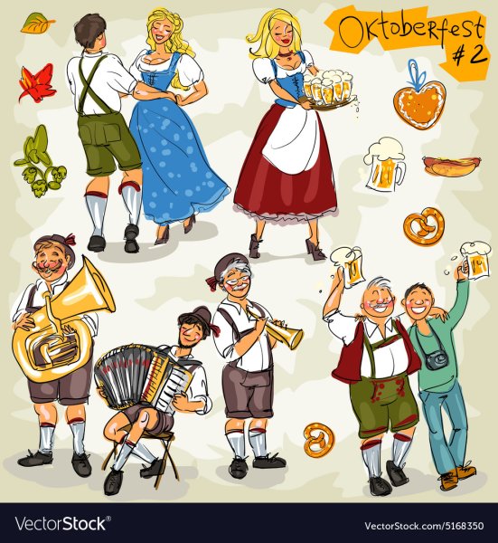 Баварцы(Германия) национальный костюм рисунок