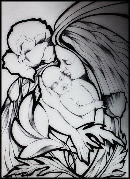 Красивые рисунки для мамы карандашом