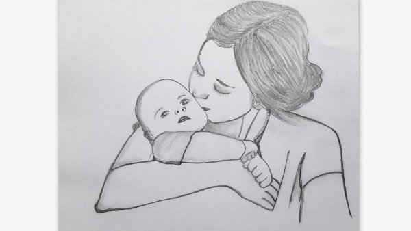 Семья карандашом