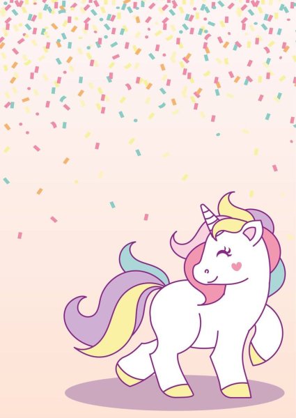 Рисунок на день рождения Единорог
