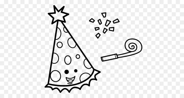 Праздничный колпак на прозрачном фоне