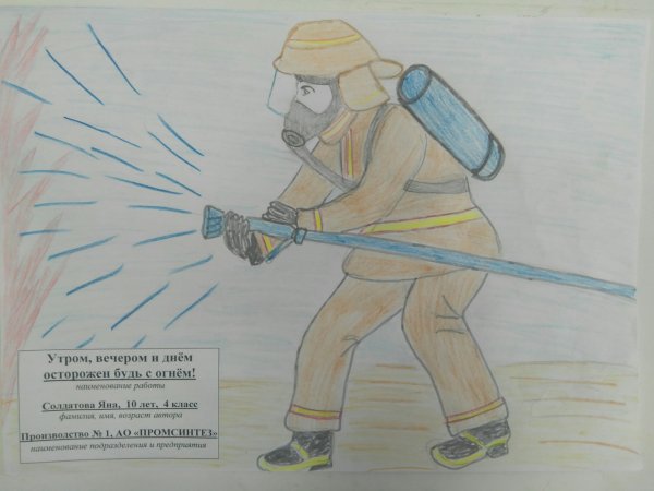 Листовка осторожно с огнем для детей