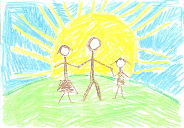 Солнечная девочка рисунок