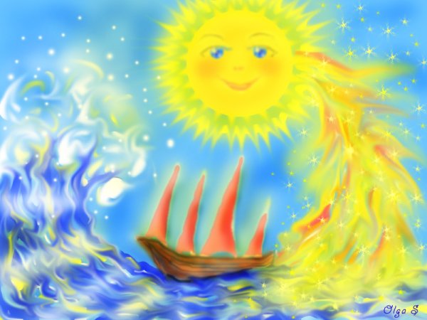 Солнце детский рисунок