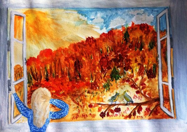 Рисунок осени фото