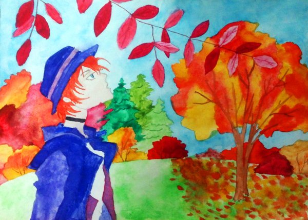 Детские рисунки на тему осеннее настроение