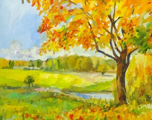 Осенний пейзаж детский