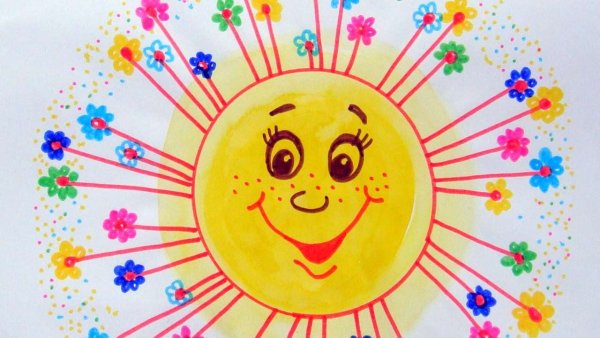 Рисование солнышко