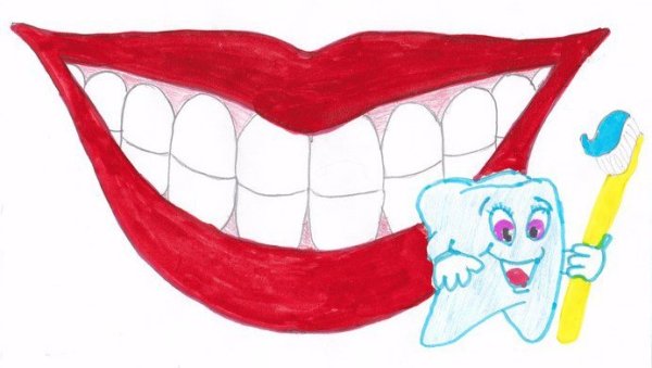 Рисование Здоровые зубы